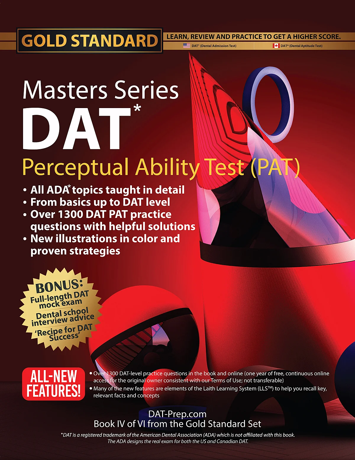 Gold Standard Introduction to the DAT, Perceptual Ability Test (PAT) Practice and Full-length Exam (Dental Admission Test)